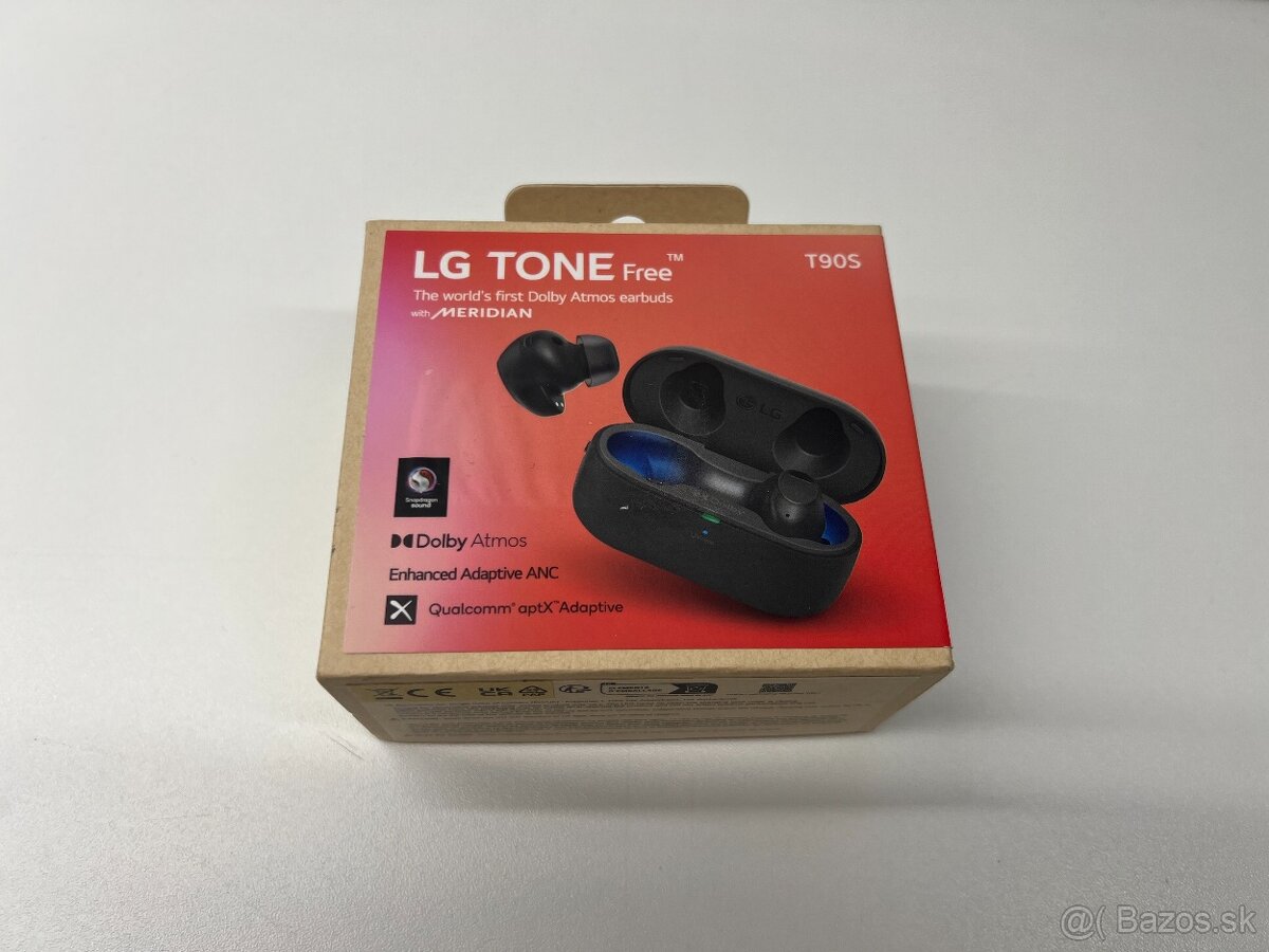 LG TONE Free T90S Bluetooth slúchadlá Dolby Atmos čierne