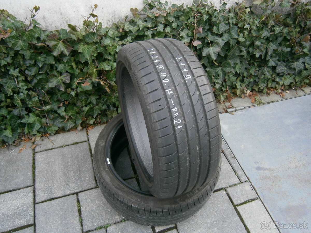 Predám 2x letné pneu Nexen 215/40 R17 87WXL