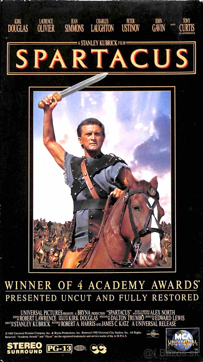 VHS - Spartacus - 2 kazety