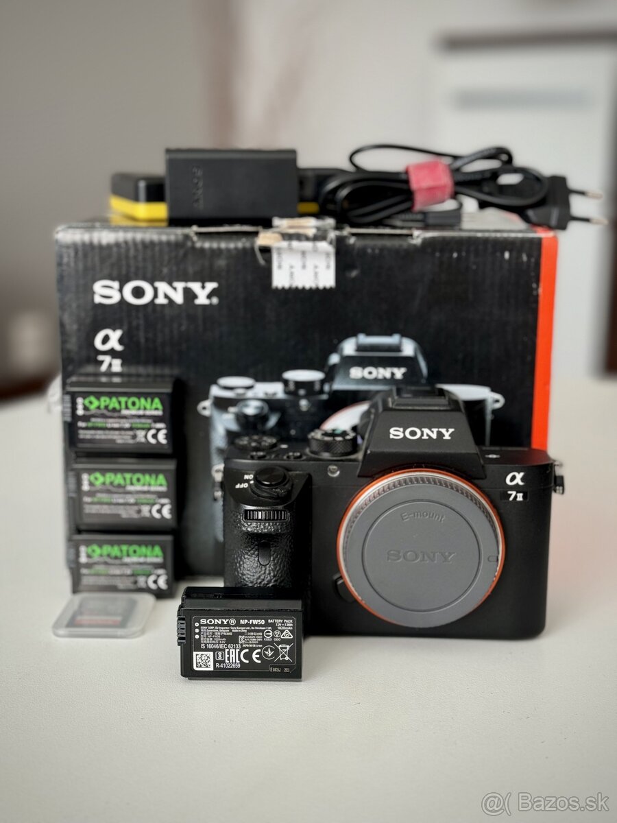 Sony A7 II + extra batérie a nabíjačka + 32Gb SanDisk