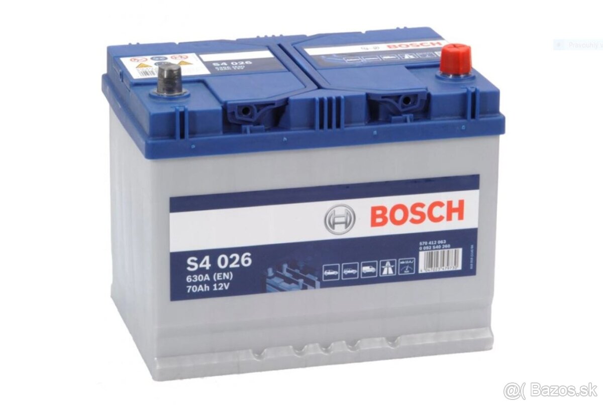 Autobatéria BOSCH S4 026, 70Ah, 12V