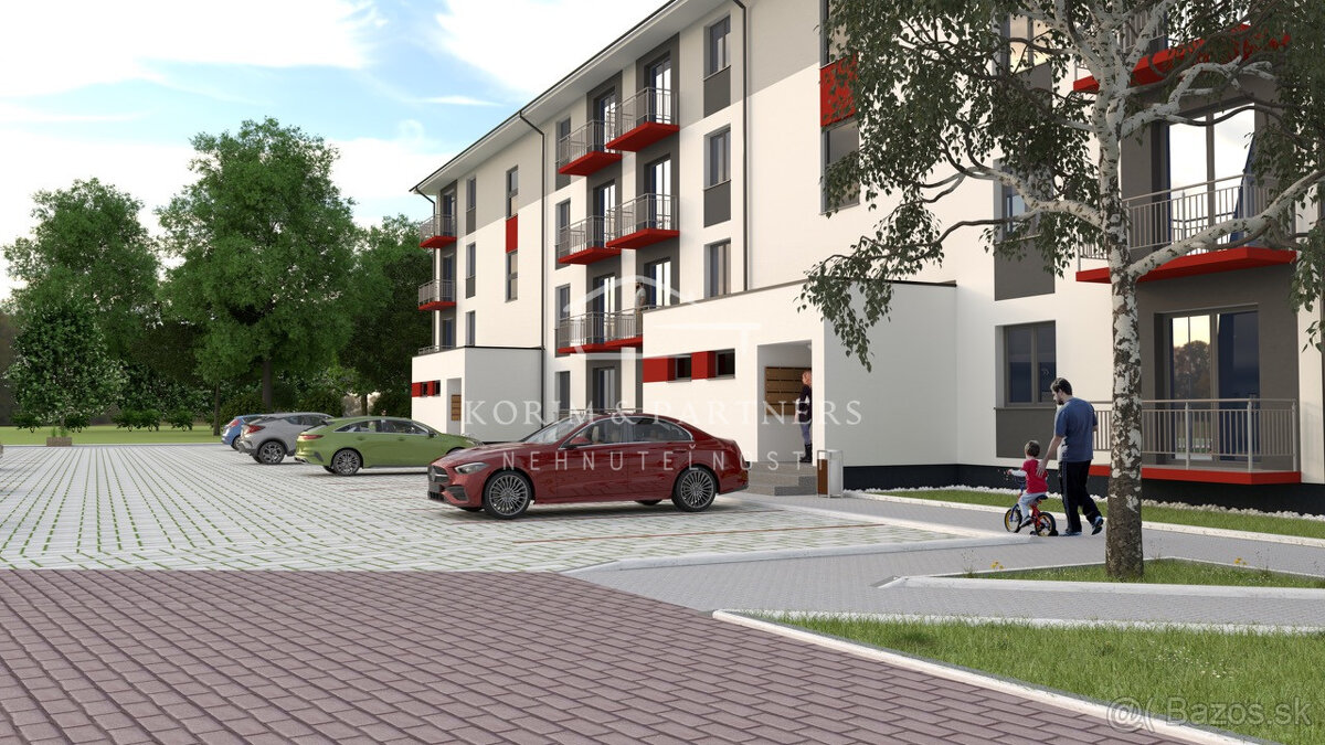 3 izbový byt  (68 m²) B103 na prízemí v NOVOSTAVBE, Kolárovo