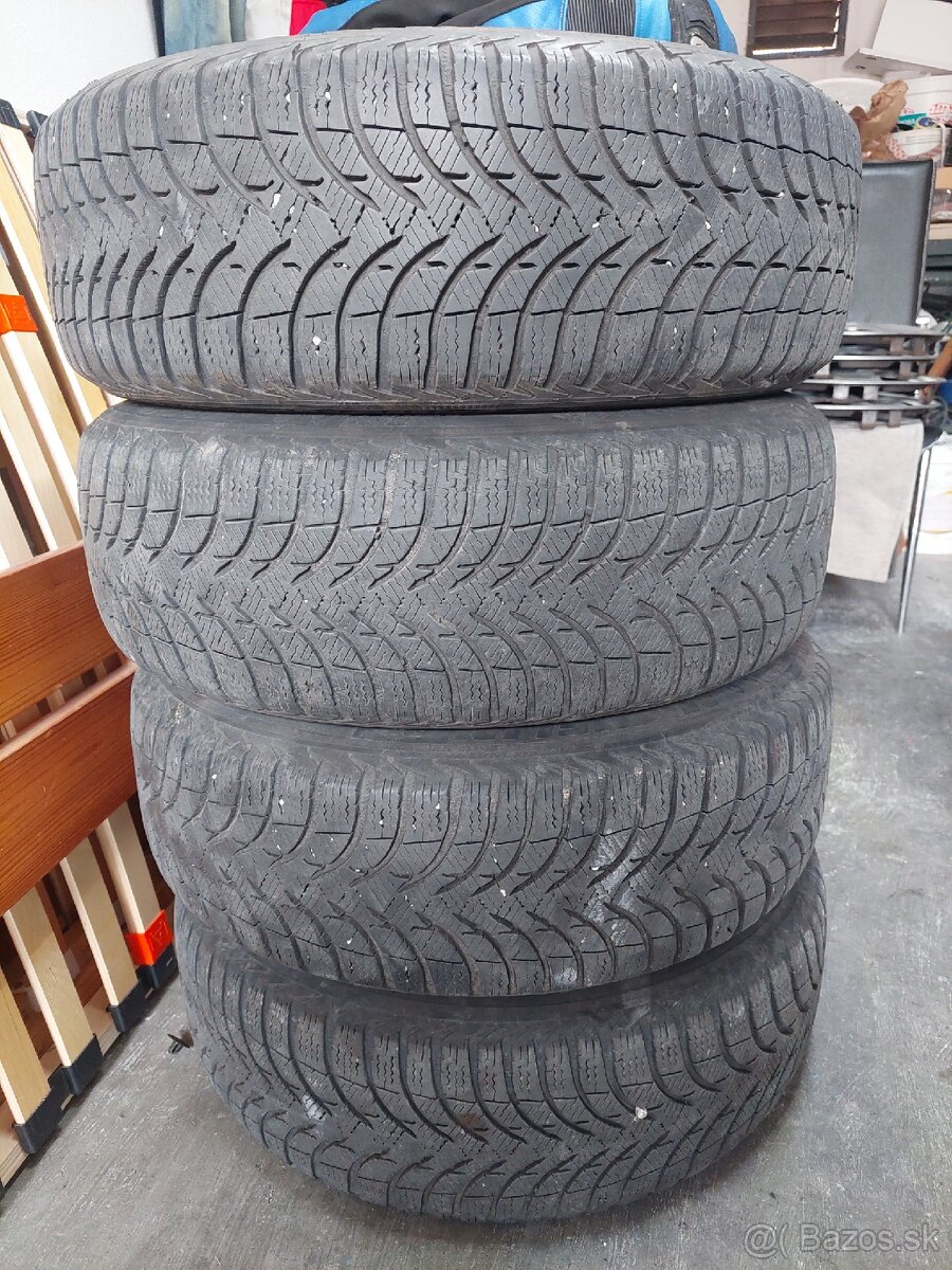 Plechove disky 5x108 zo zimnymi pneumatikami 195/60 r15