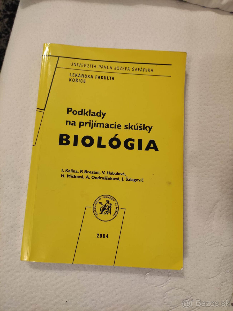 Podklady z biológie na prijímacie skúšky na UPJŠ v KE