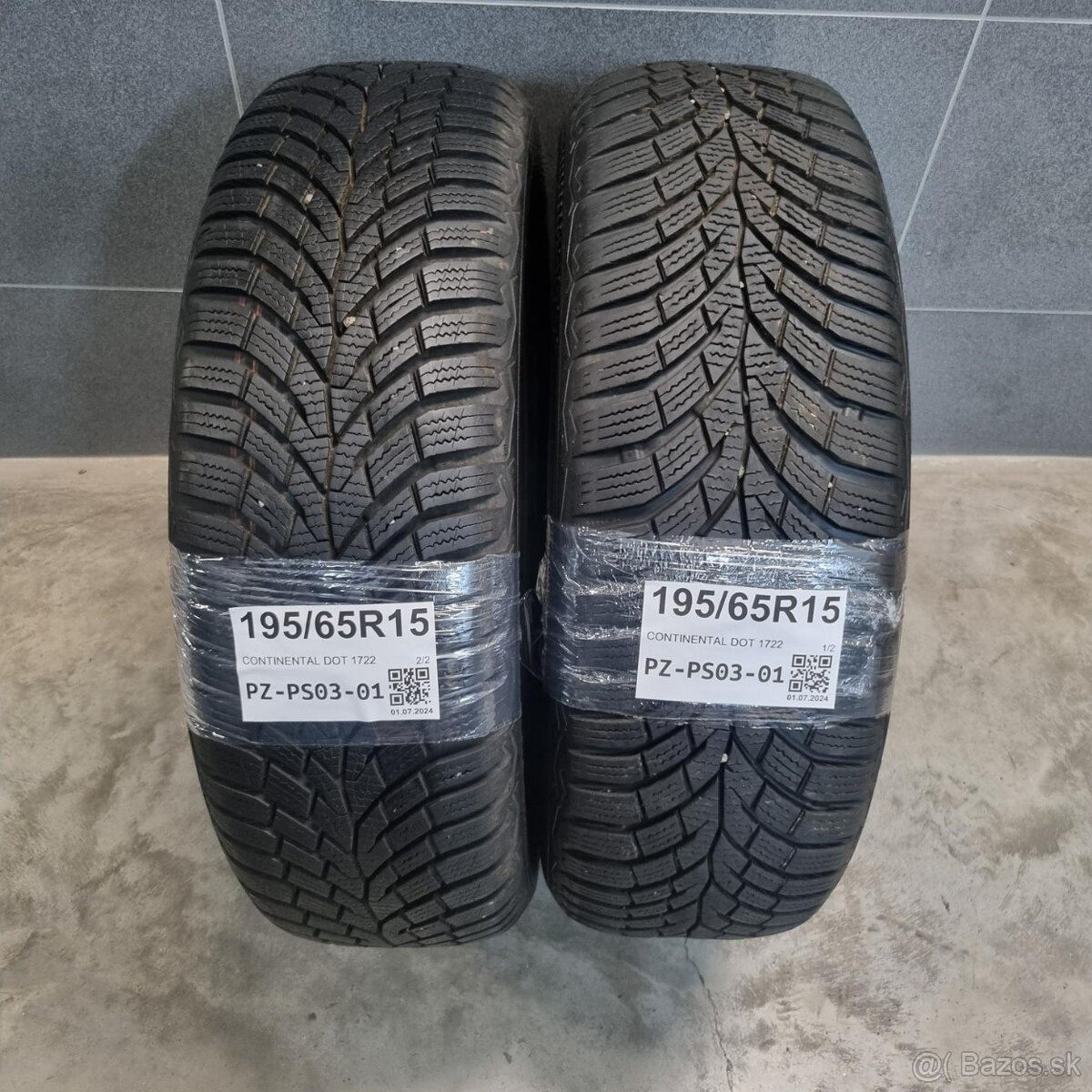 Zimné pneumatiky 195/65 R15 CONTINENTAL DOT1722