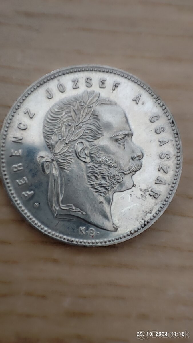 Predám 1Forint/Zlatník 1868 KB ARTEX