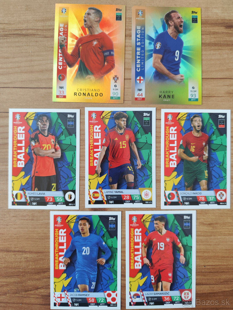 utbalové kartičky Euro 2024 Match attax - Ronaldo