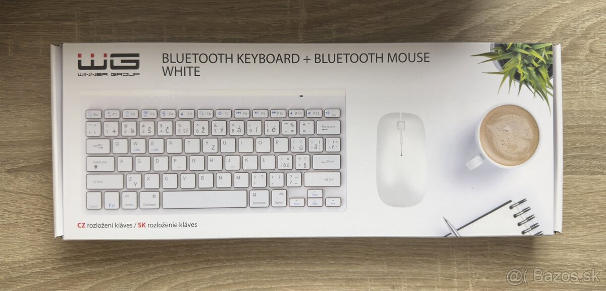 Klávesnica s myšou WG Bluetooth biela