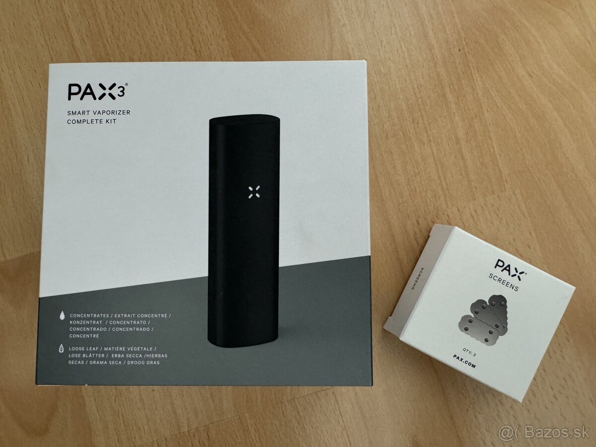 Vaporizér Pax 3 kompletná sada + náhradné sitká