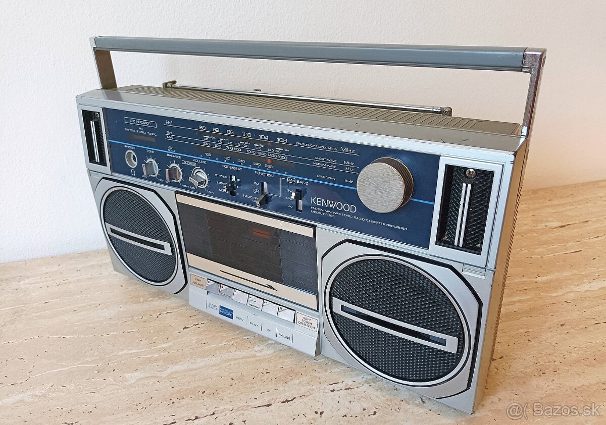 Rádio BOOMBOX Kenwood CR-100, made in Japan, rok výroby 1985