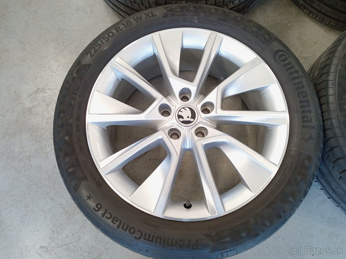 Predam letne ALU 5x112 R18 7J ET45 ORIGINAL SKODA KAROQ