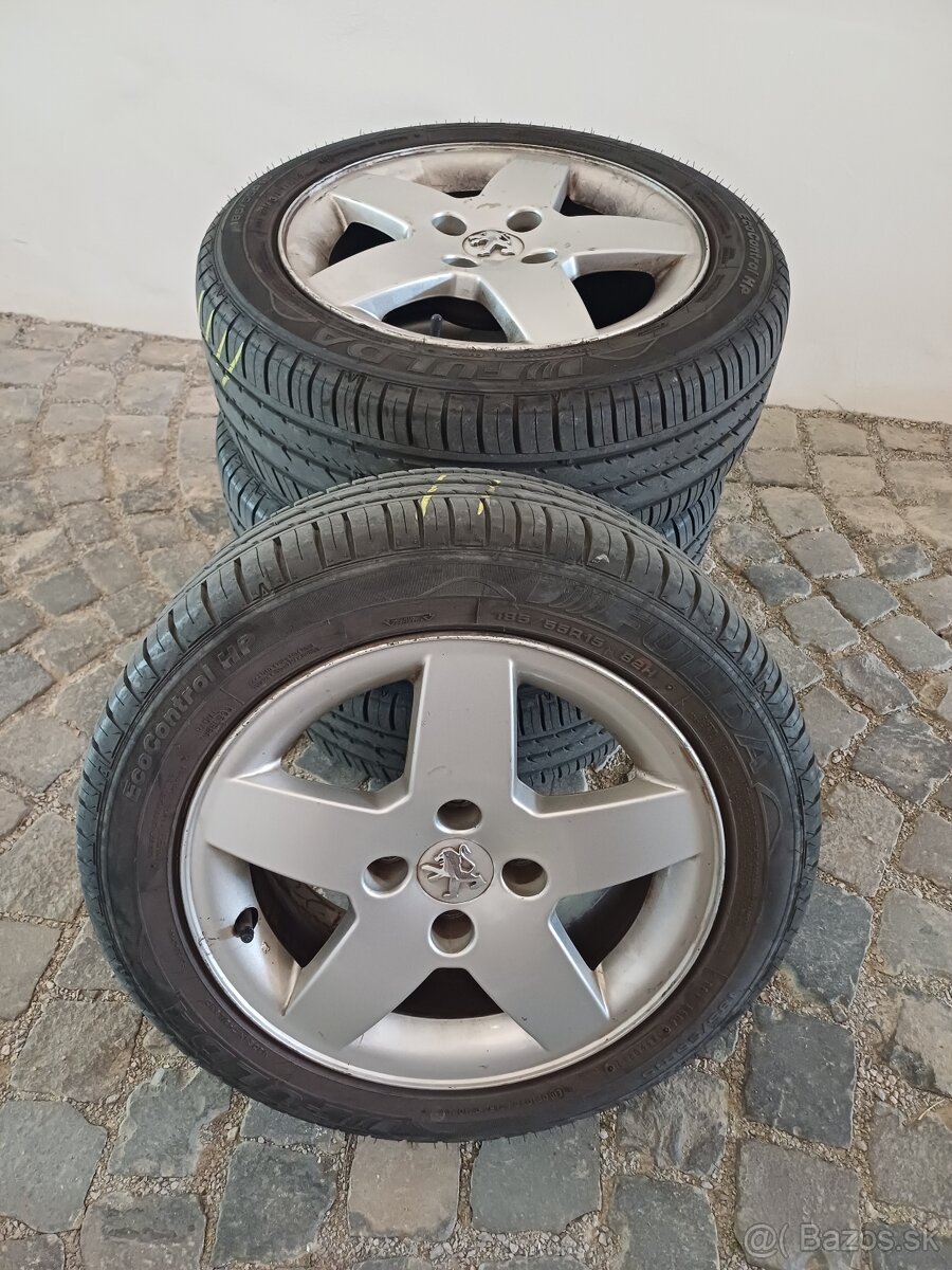 Alu disky 15, 4x108 a letné pneumatiky 185/55 r15