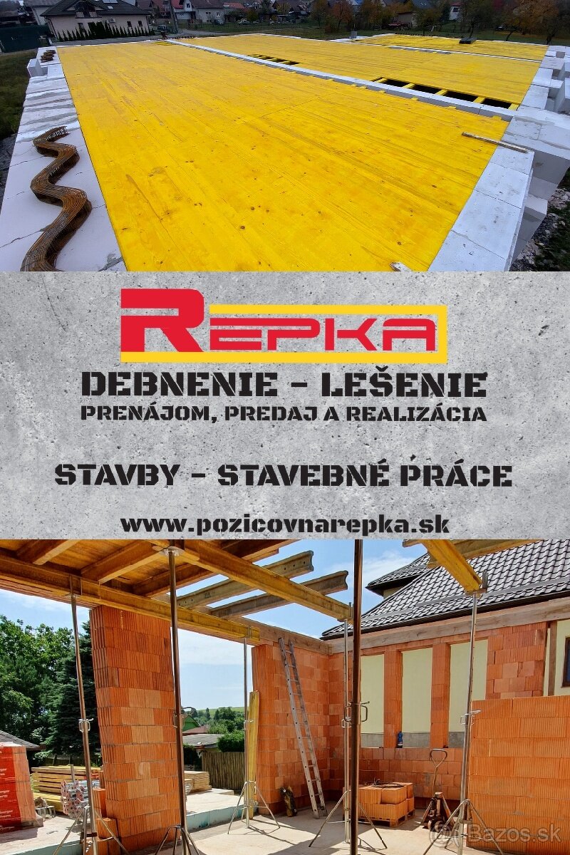 Stavebné práce a tesárske práce šalovanie