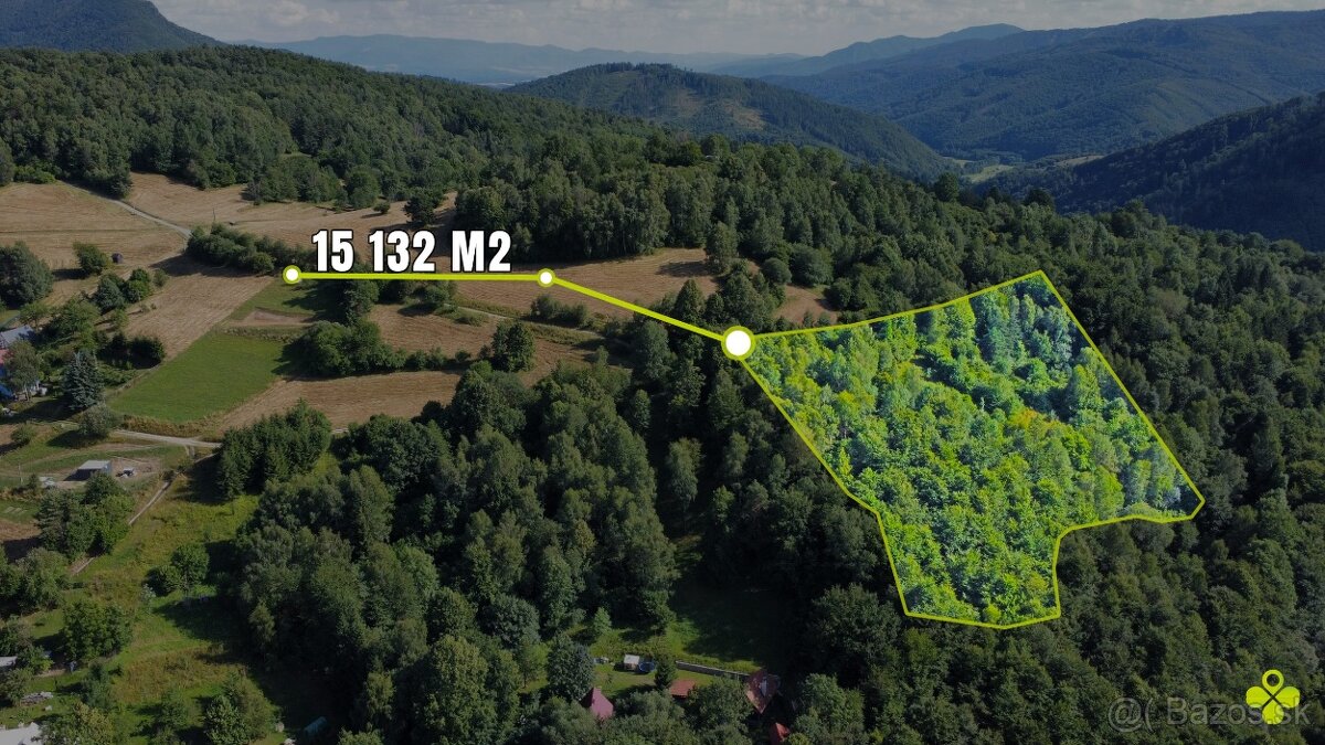 Rekreačný pozemok na výstavbu chaty 15132 m2 Čavoj