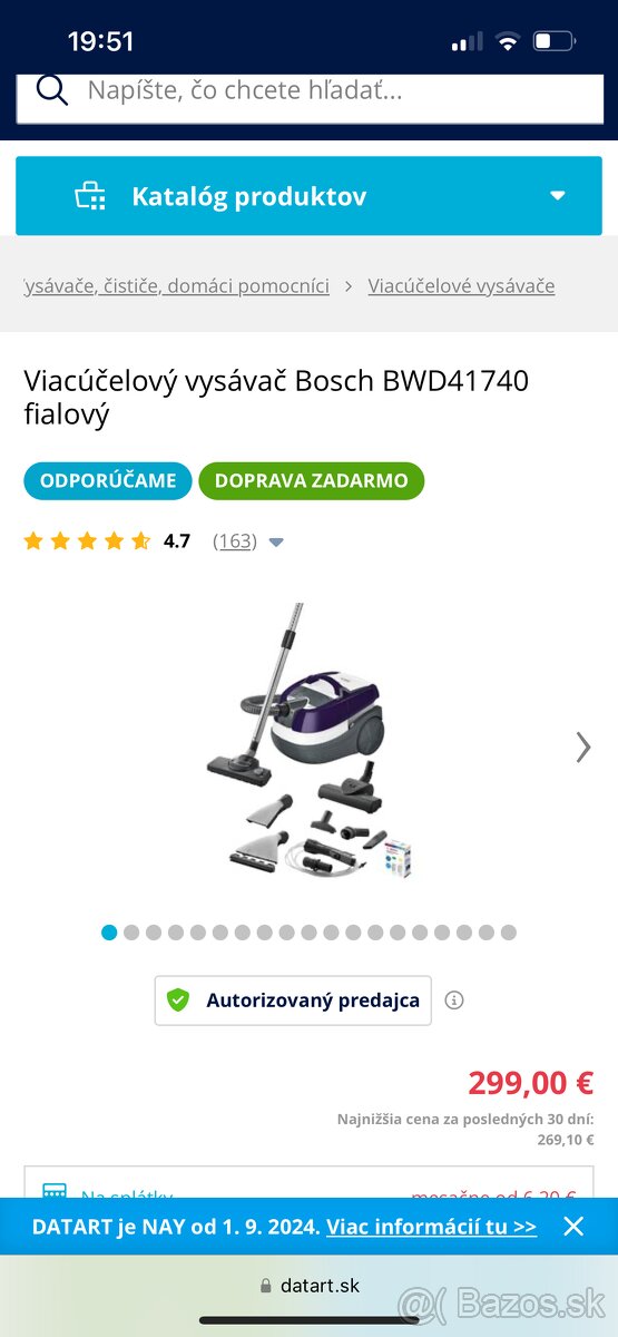 Bosch vysavač a tepovač v záruke