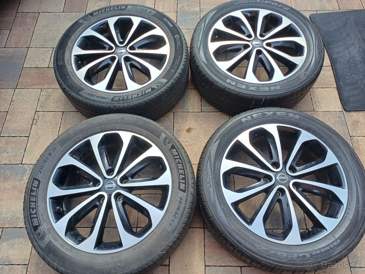 hlinikové disky-orig-Nissan Qashqai--61/2Jx18-ET-40--5x114,3