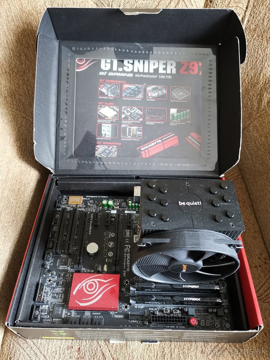 G1.SNIPER Z97 + 16gb DDR3 + Intel I5-4670 + zdroj