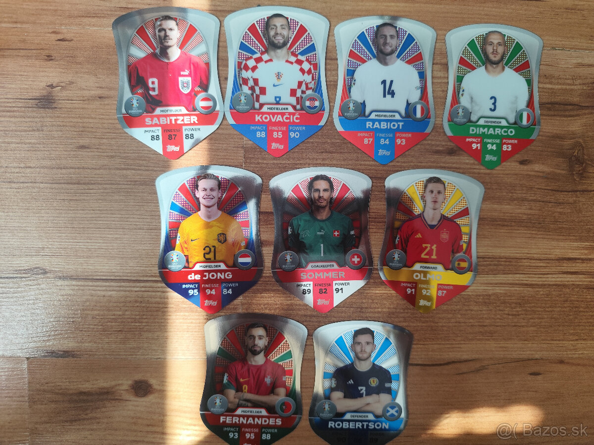 Euro 2024 kartičky Topps Match Attax - Chrome Shield