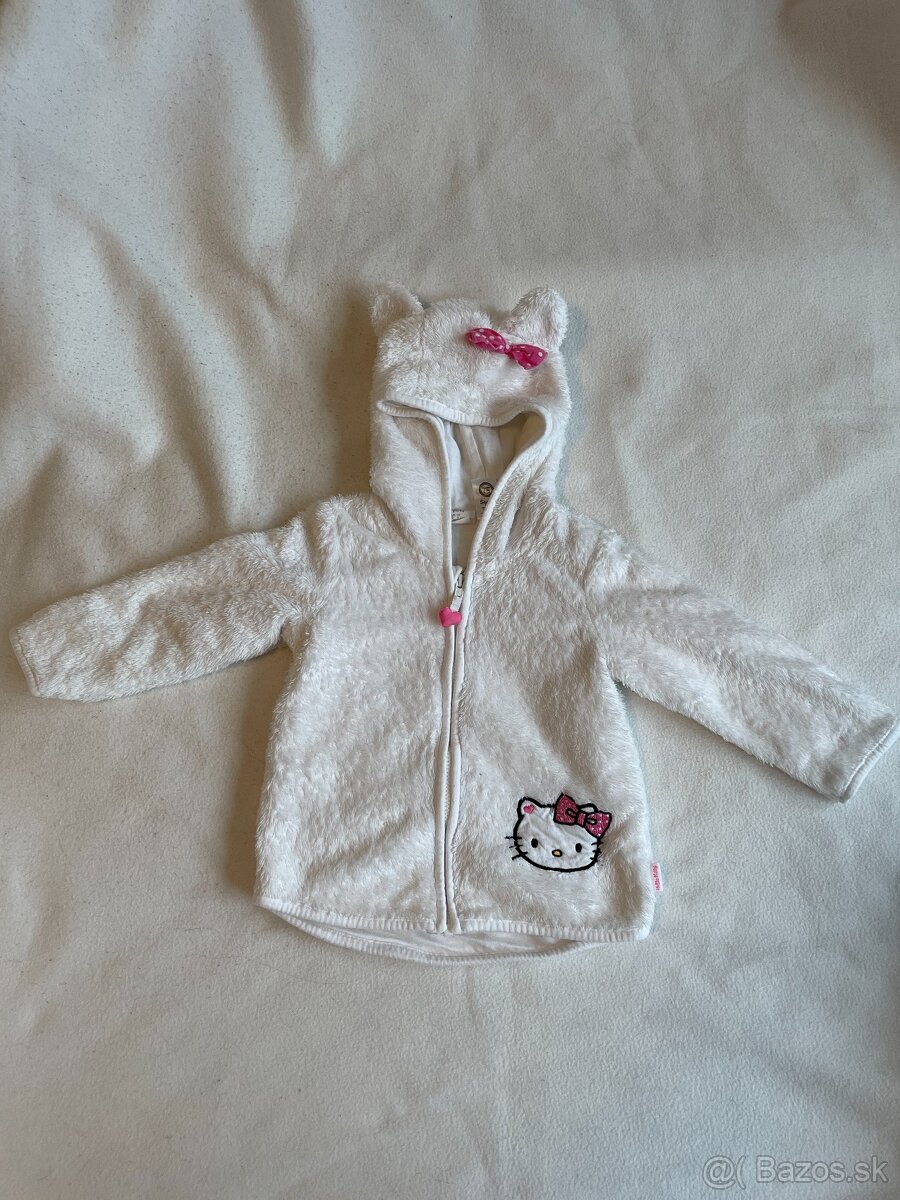 Biela hunata mikina znacky Hello Kitty