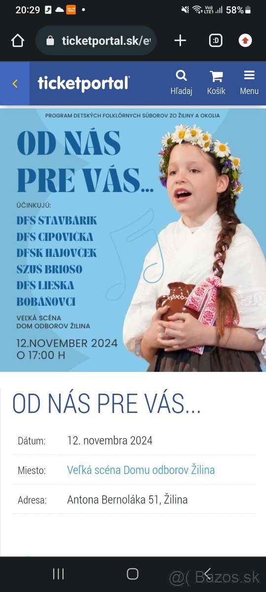 Vstupenky od nas pre vas