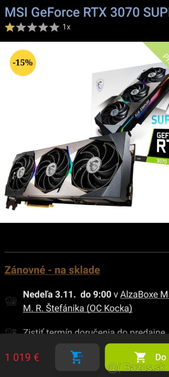 Rtx 3070 sup.. v zaruke top stav nepouživana,,,