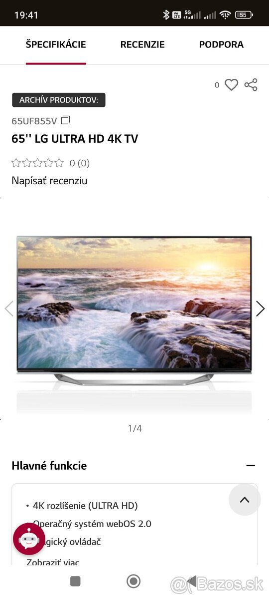 65'' LG ULTRA HD 4K TV