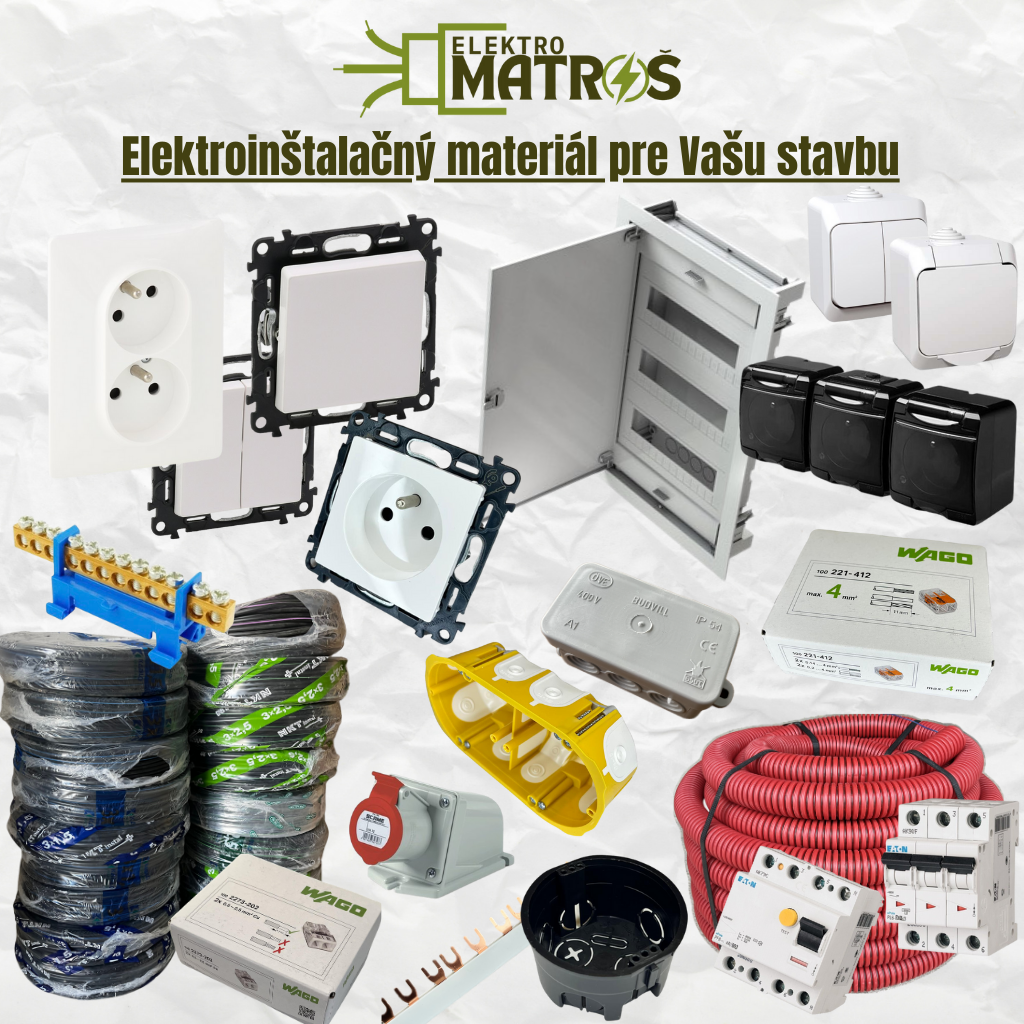 Elektroinštalačný materiál, legrand, eaton, cyky kable, FXP