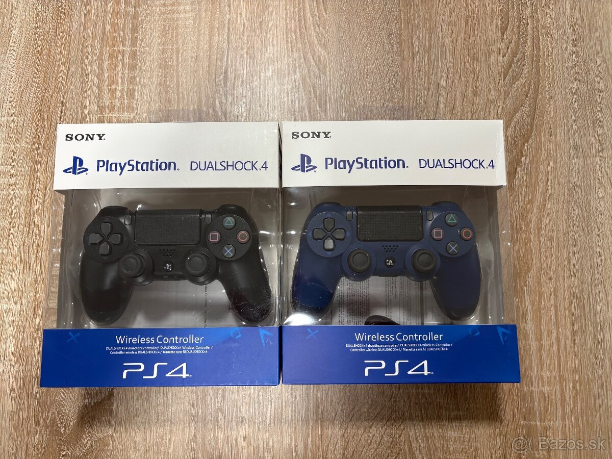 2x Sony PS4 DualShock (Black,Blue)