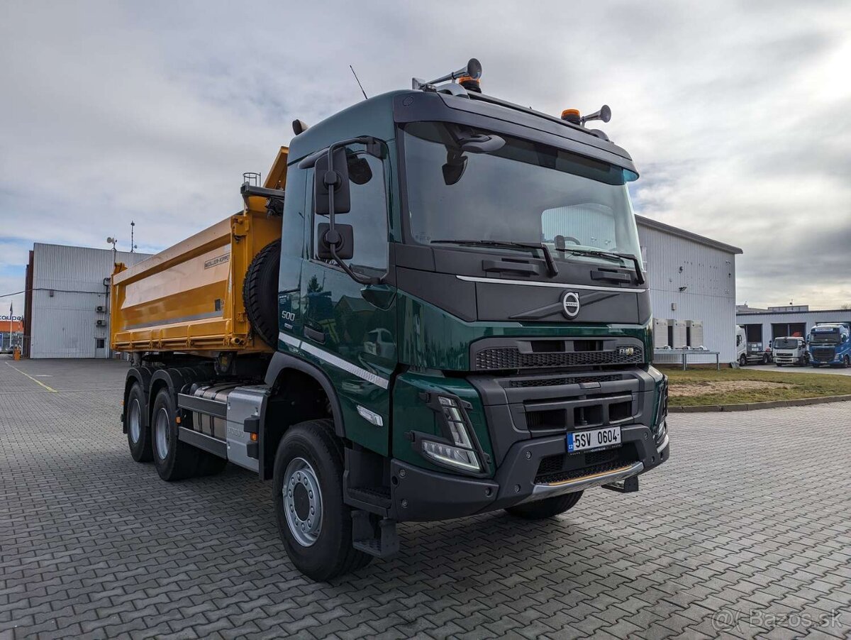 Volvo FMX13 500 6x6 - 3.stranný sklápač