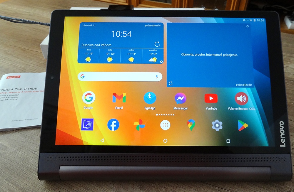 Predám tablet Yoga Tab 3 plus- 10" s novou baterkou.