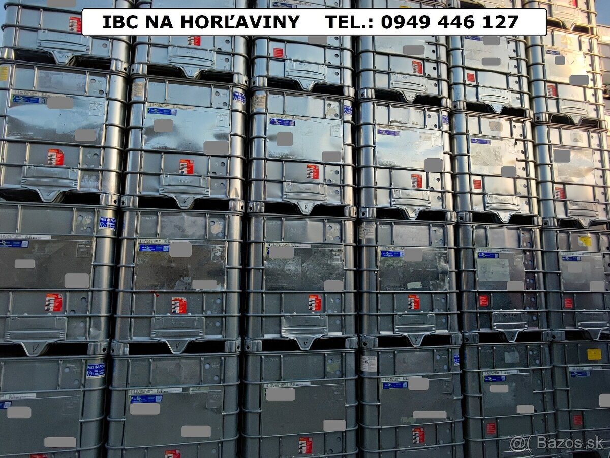 Predám 1000L ibc kontajnery benzín, nafta, voda