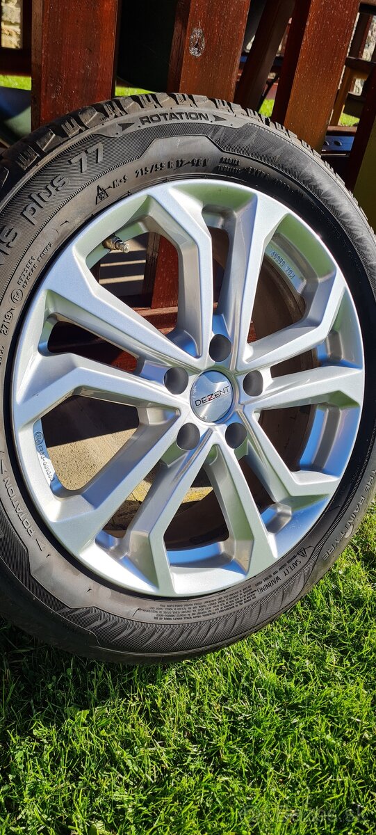 R17 5x112 dezent TA silver+zimne pneu