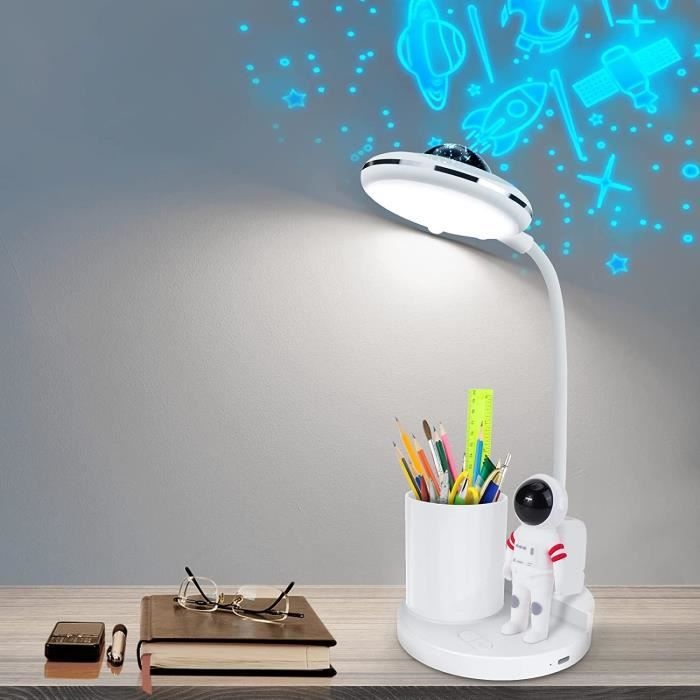 LED STOLNÁ LAMPA PRE DETI ORGANIZÁTOR PROJEKTOR ASTRONAUT 3V