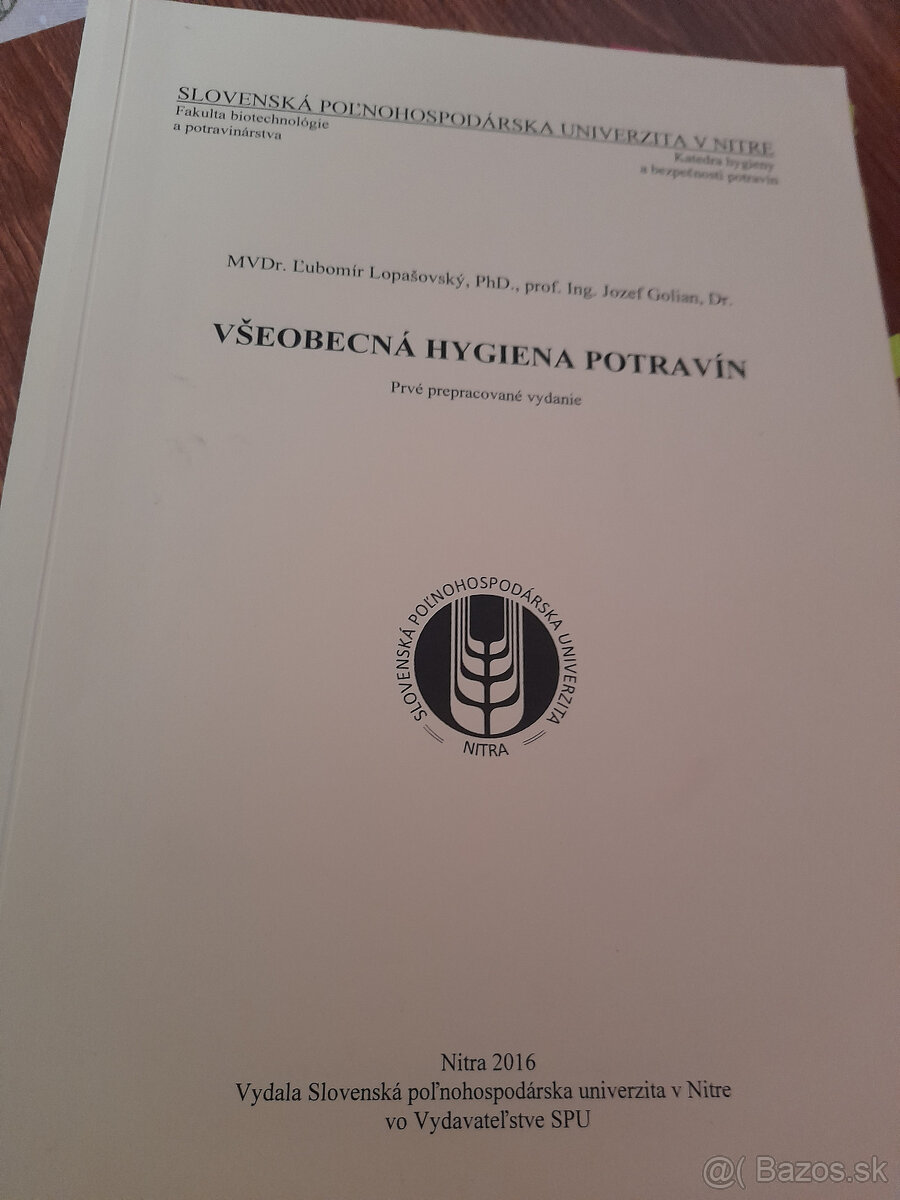 SPU - Všeobecná hygiena potravín