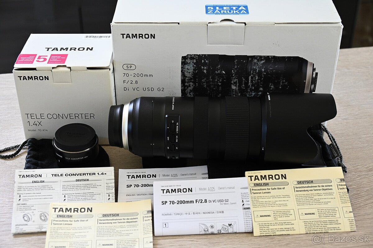 Tamron SP 70-200mm F/2.8 Di VC USD G2 pre Nikon