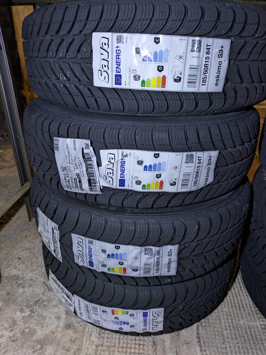 185/60 R15 Sava Zimné nové pneumatiky