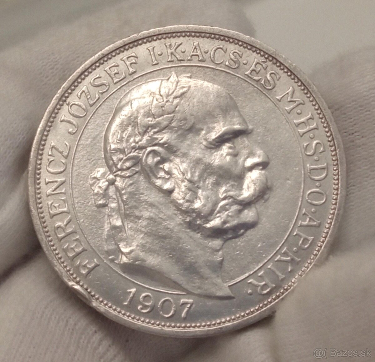 5 KORUNA FJ I. 1907 K.B. KORUNOVAČNÍ