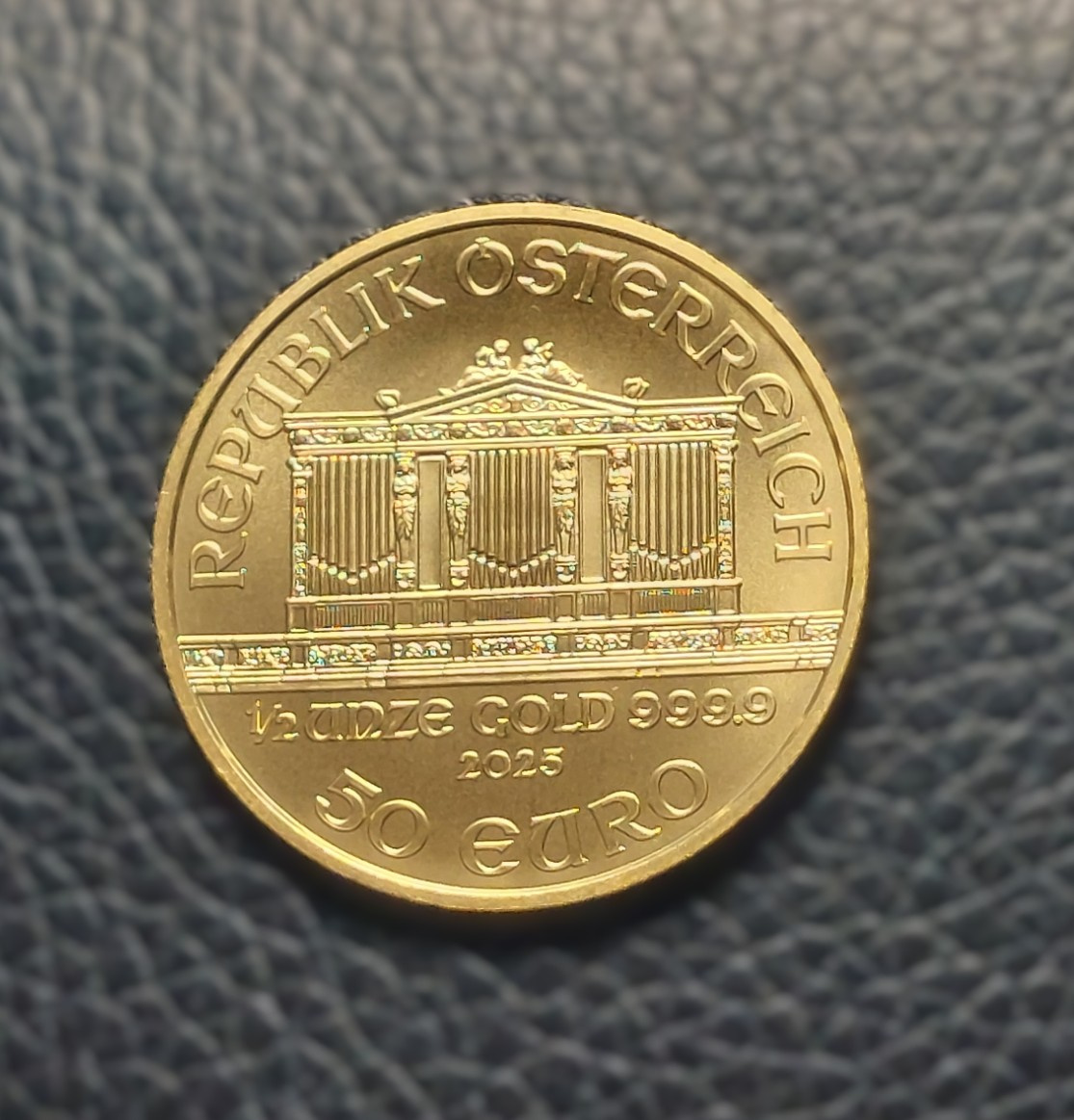 Zlatá minca, mince, Wiener Philharmoniker 1/2 oz, r. 2025