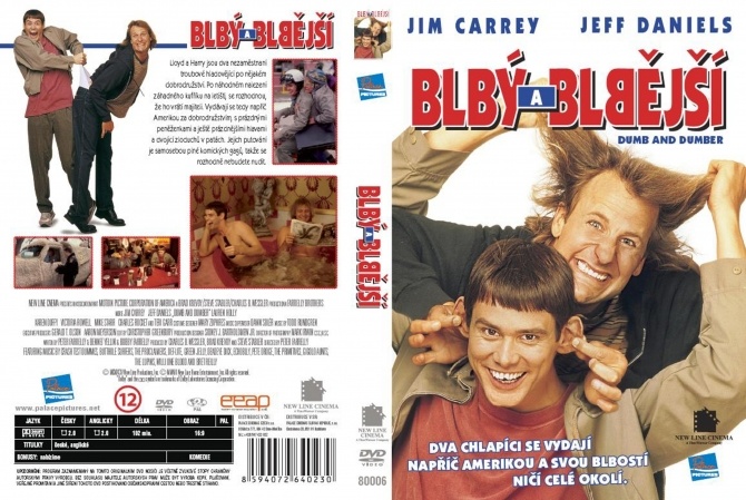 Kúpim originál DVD Blbý a blbejší v cz Dabingu