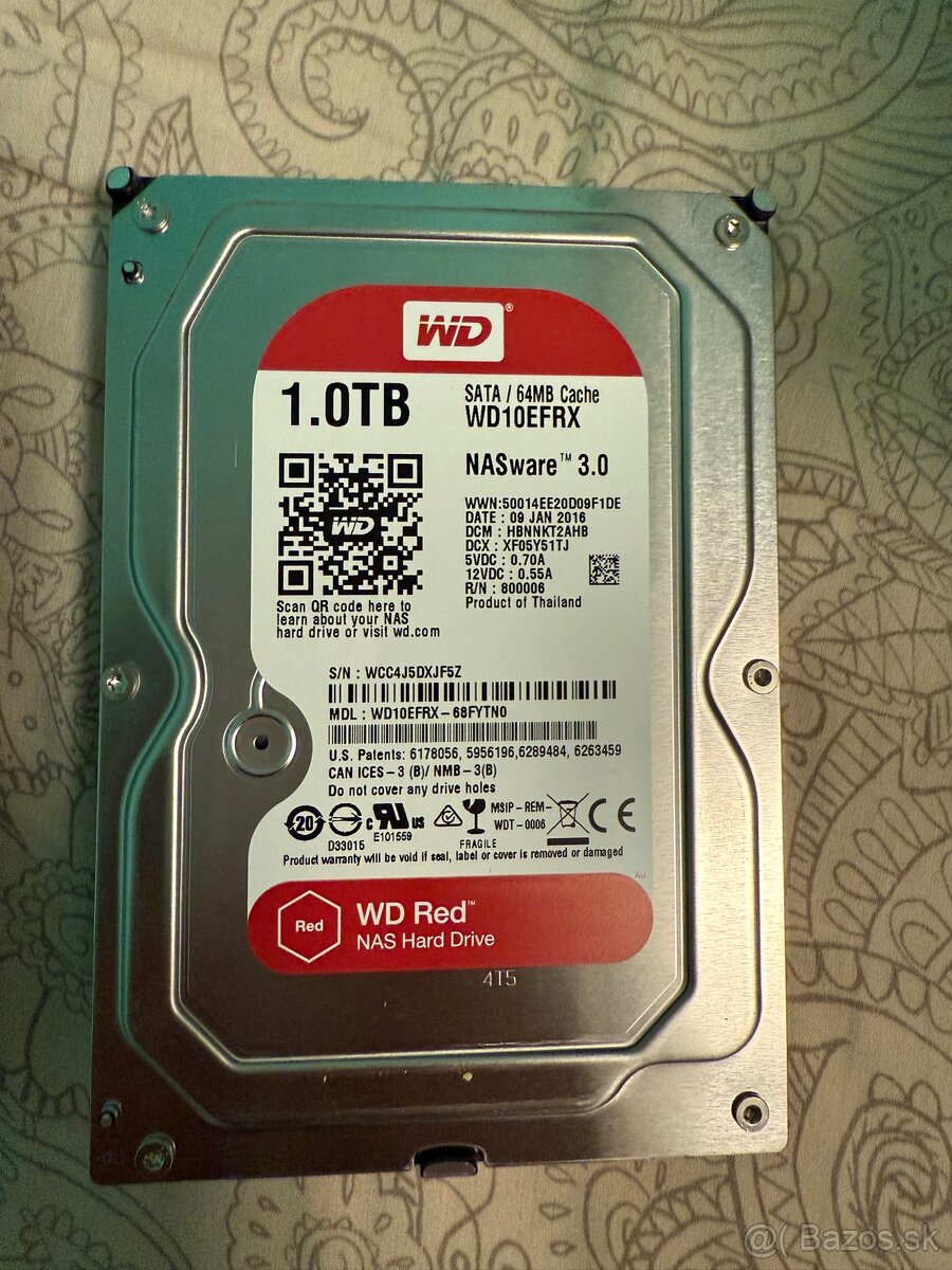 HDD 3,5” WD red 1Tb