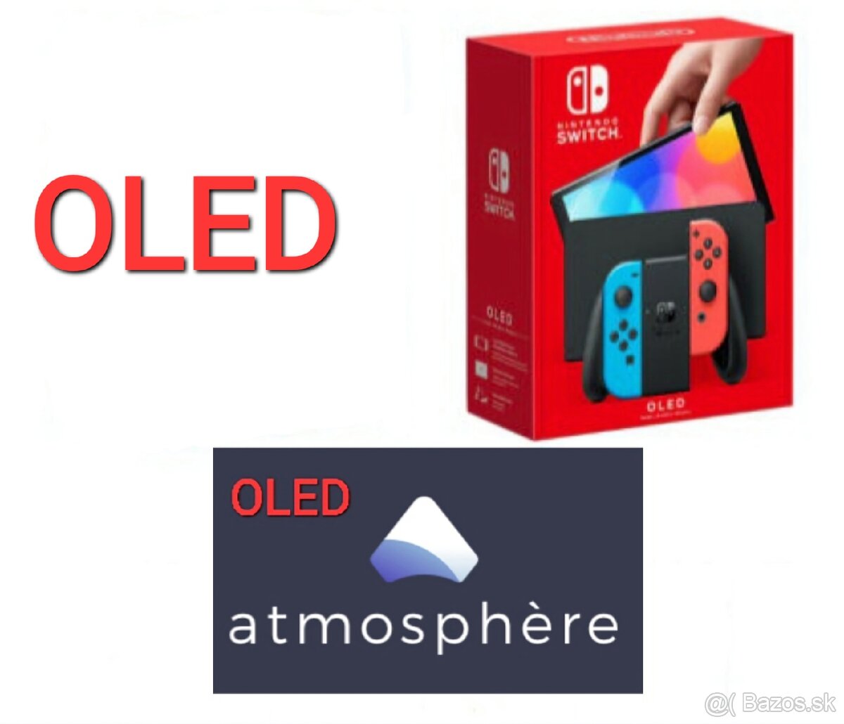 Nintendo Switch OLED NEON/WHITE AMS Atmosphère/Hekate