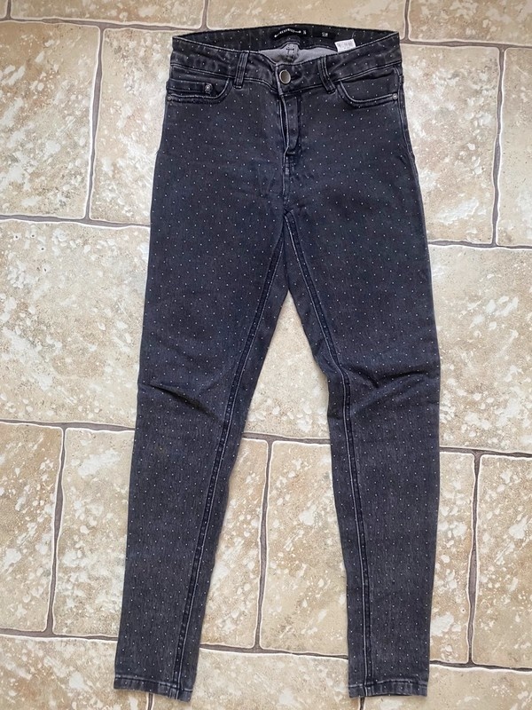 Bodkované skinny nohavice RESERVED - 36