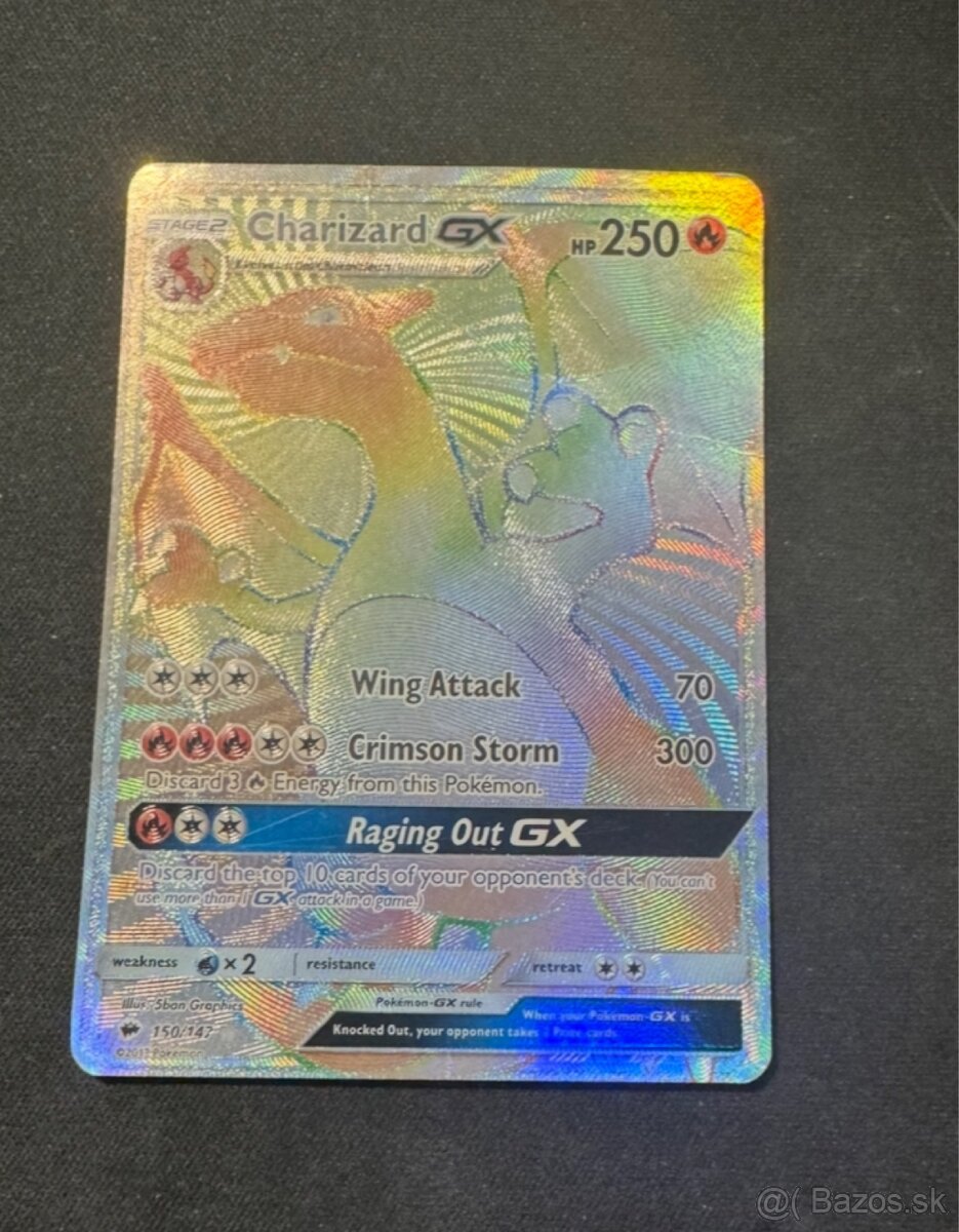 PSA 9 Charizard GX Ultra Rare Burning Shadow