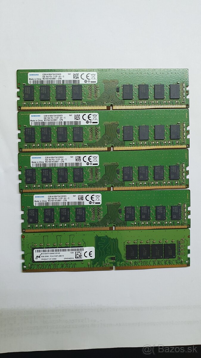 5x 8GB DDR4 SD-RAM for Desktop PC