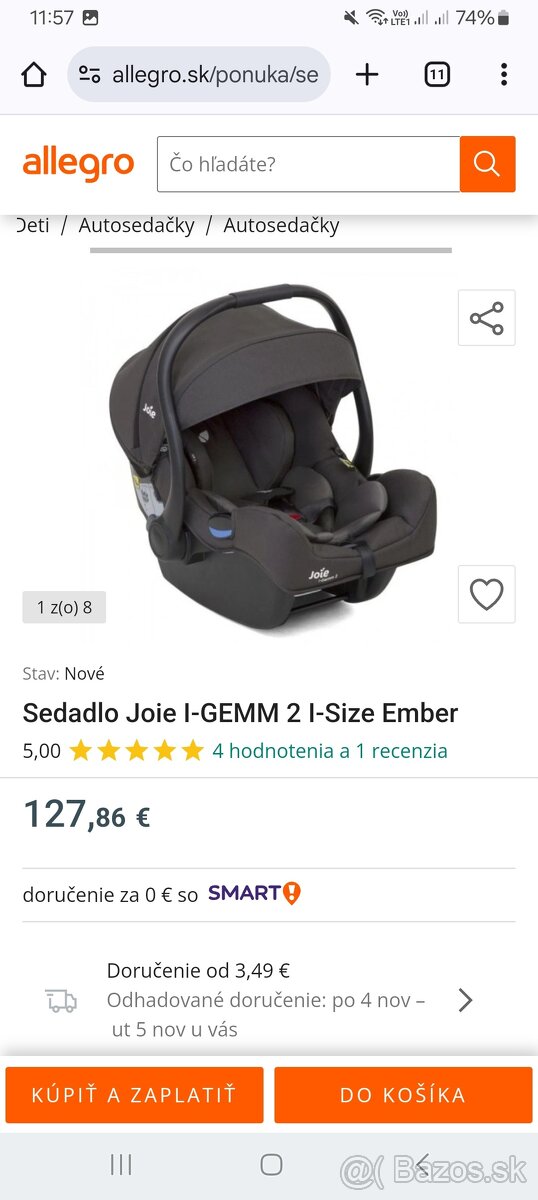 Autosedačka Joie