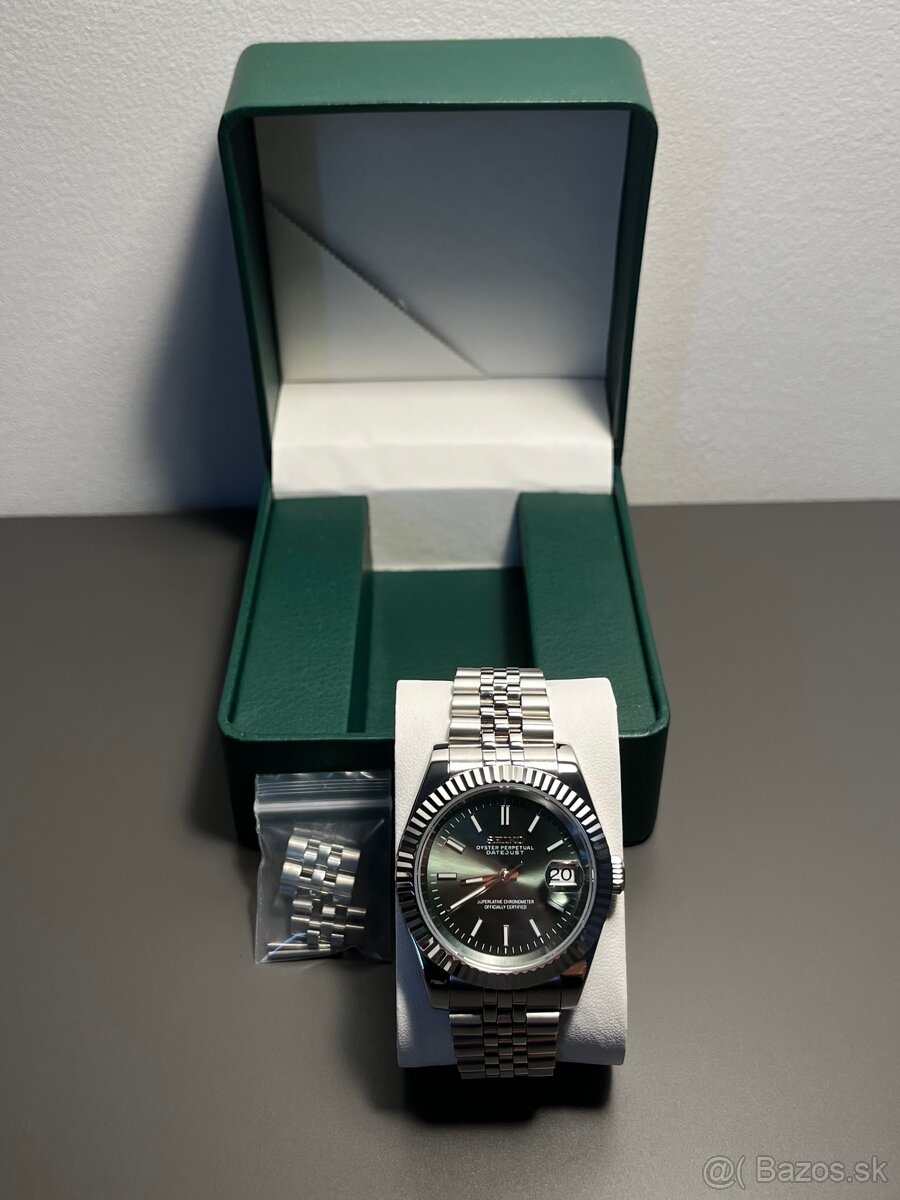 Seiko mod Datejust Olive Green