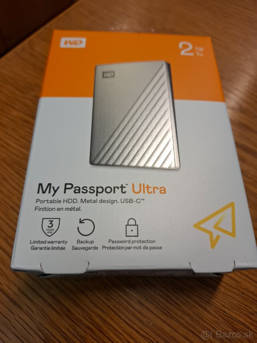 Predám ext disk WD 2.5" 2TB My passport Ultra Je úplne nový