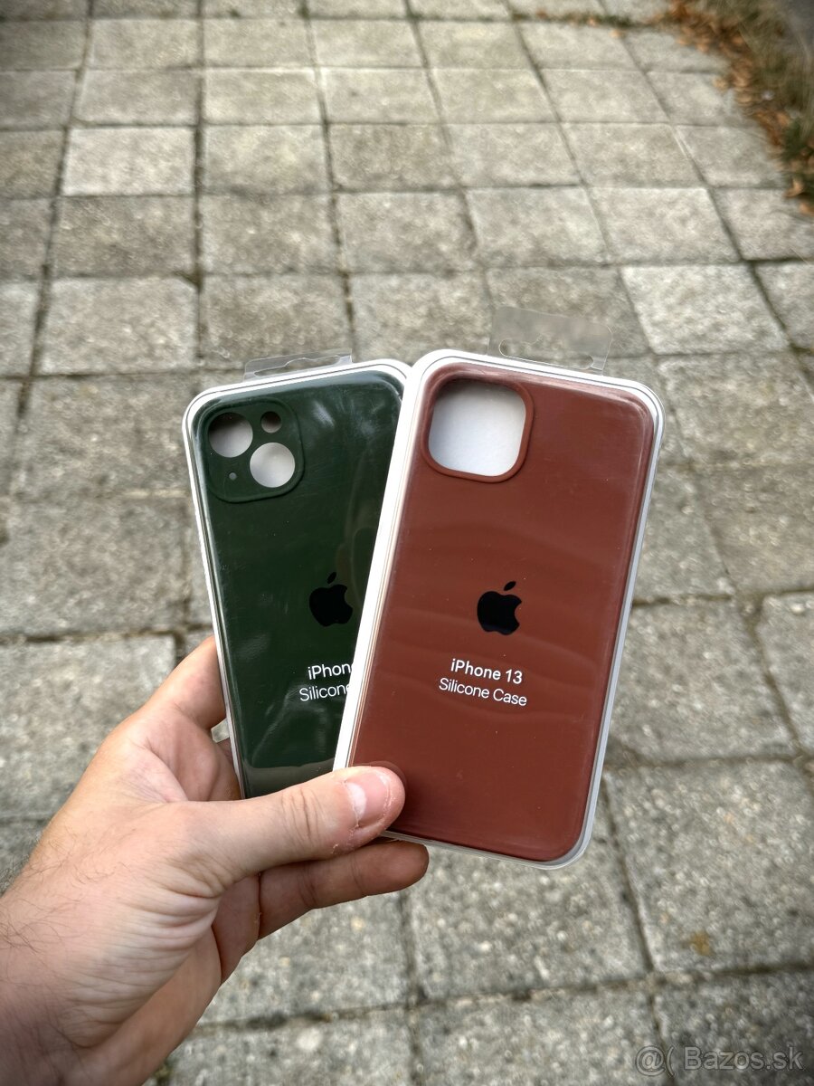 Kryt iPhone 13 Olivový a Hnedý