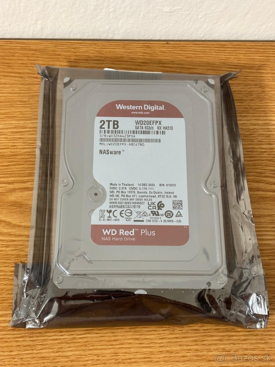 Pevný disk Western Digital Red WD20EFAX 2TB SATA III 3,5"