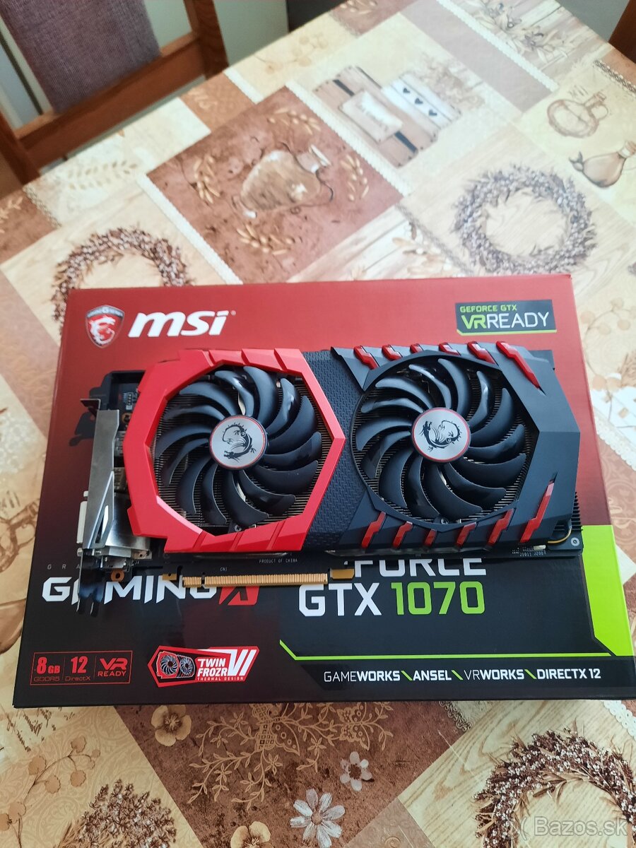 Predám MSI Geforce GTX 1070 Gaming x  8gb